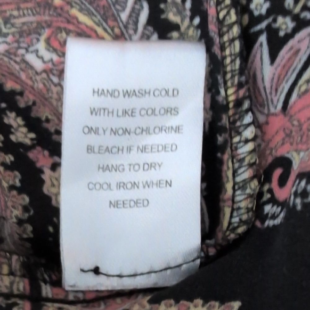Daniel Rainn Black Paisley Blouse Size PXS - Picture 6 of 7